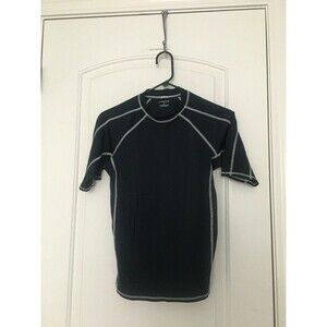 Lands' End Boys Short Sleeve Swim Surf Shirt Size Large 14-16 Blue & White